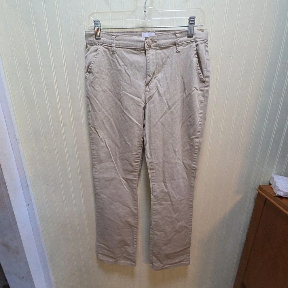 The Children's Place Pants Kids 16 Beige Chino Twill Zip Pockets Casual School